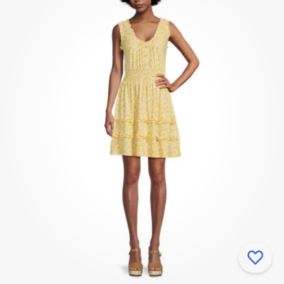 No Boundaries Smocked Tiered Sleeveless Ruffled Dress Size Large (11-13) NEW - Picture 5 of 12